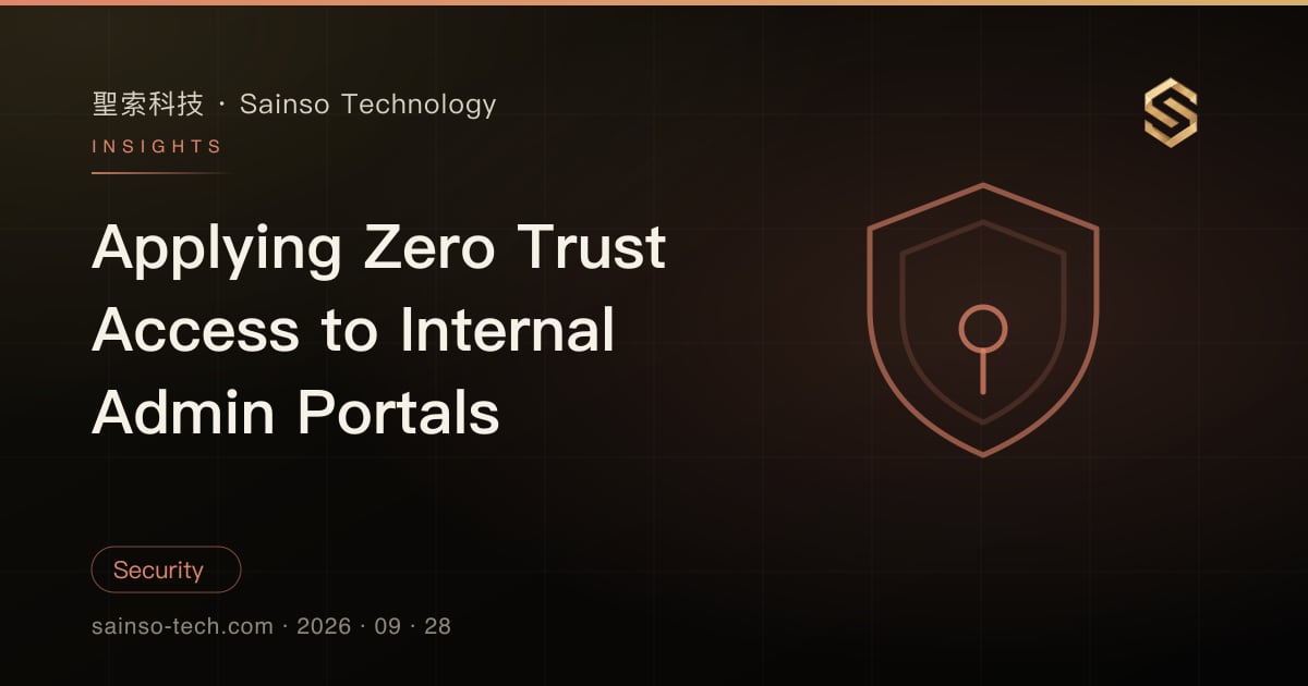 Applying Zero Trust Access to Internal Admin Portals