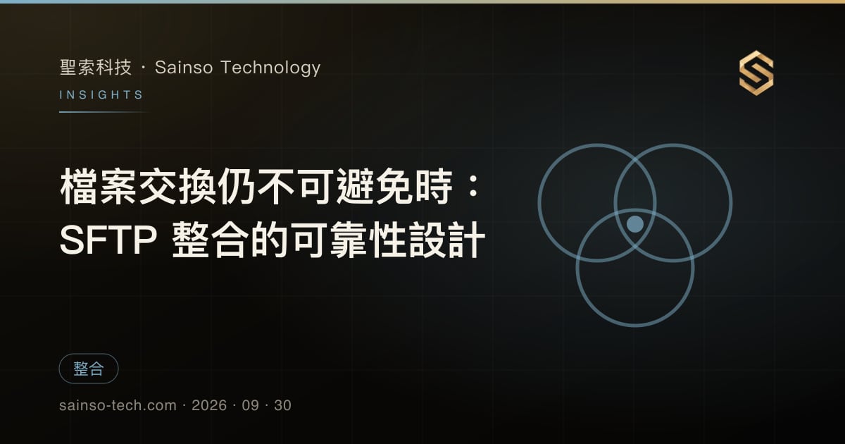 檔案交換仍不可避免時：SFTP 整合的可靠性設計