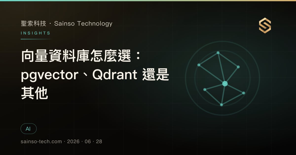 向量資料庫怎麼選：pgvector、Qdrant 還是其他