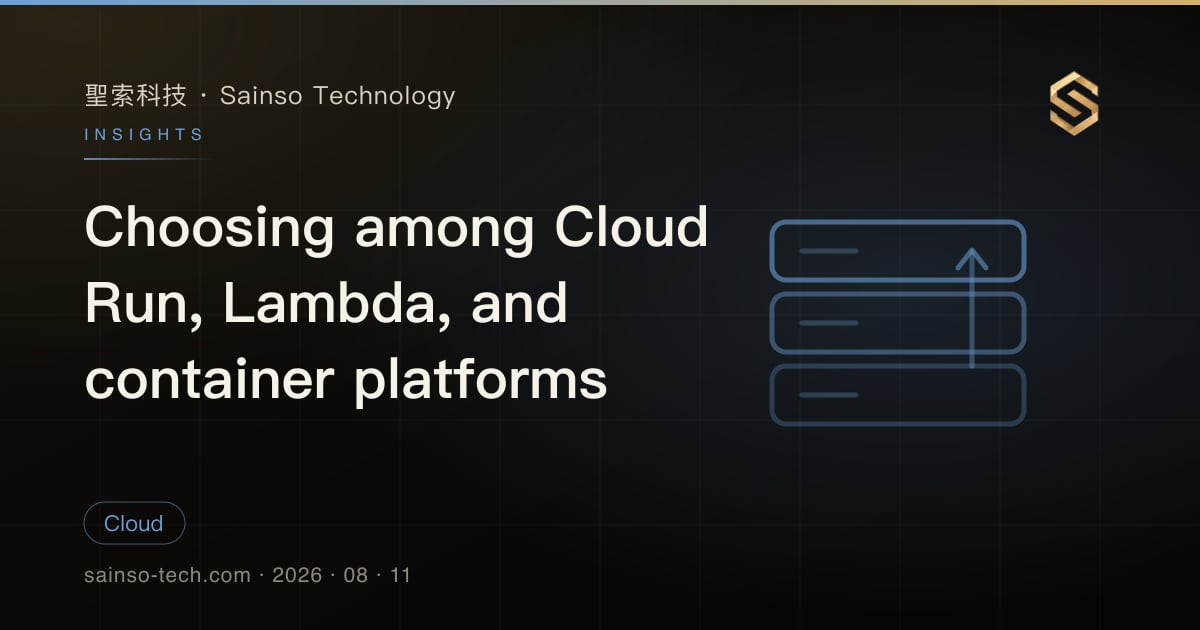 Choosing among Cloud Run, Lambda, and container platforms