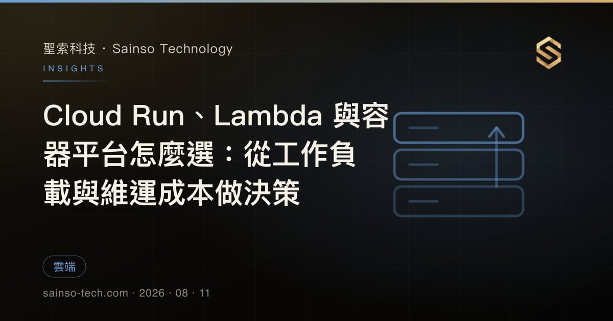 Cloud Run、Lambda 與容器平台怎麼選：從工作負載與維運成本做決策