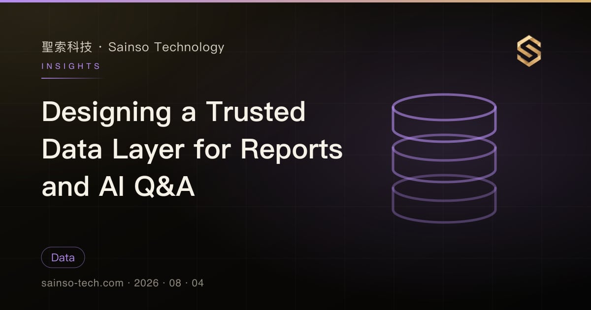 Designing a Trusted Data Layer for Reports and AI Q&A