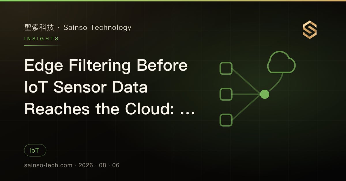 Edge Filtering Before IoT Sensor Data Reaches the Cloud: A Practical Engineering Guide