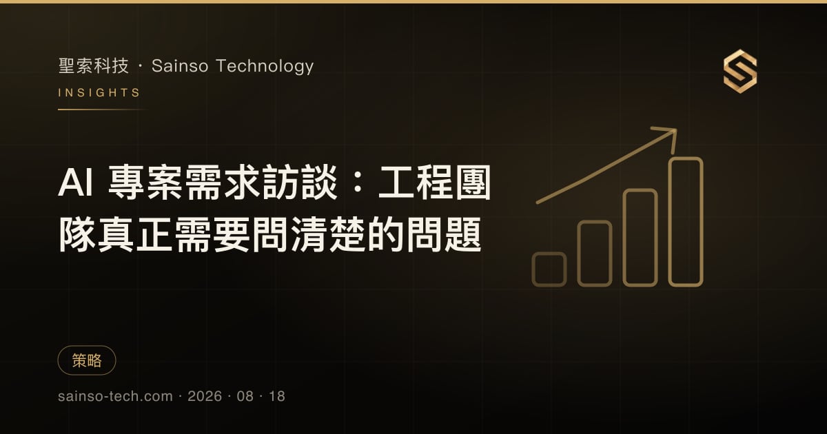 AI 專案需求訪談：工程團隊真正需要問清楚的問題