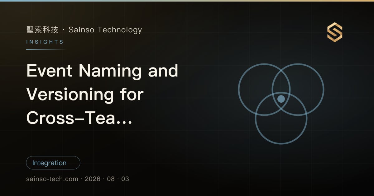 Event Naming and Versioning for Cross-Team Integrations