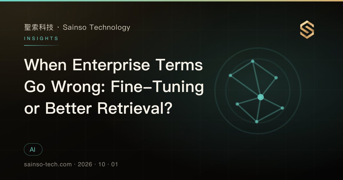 When Enterprise Terms Go Wrong: Fine-Tuning or Better Retrieval?