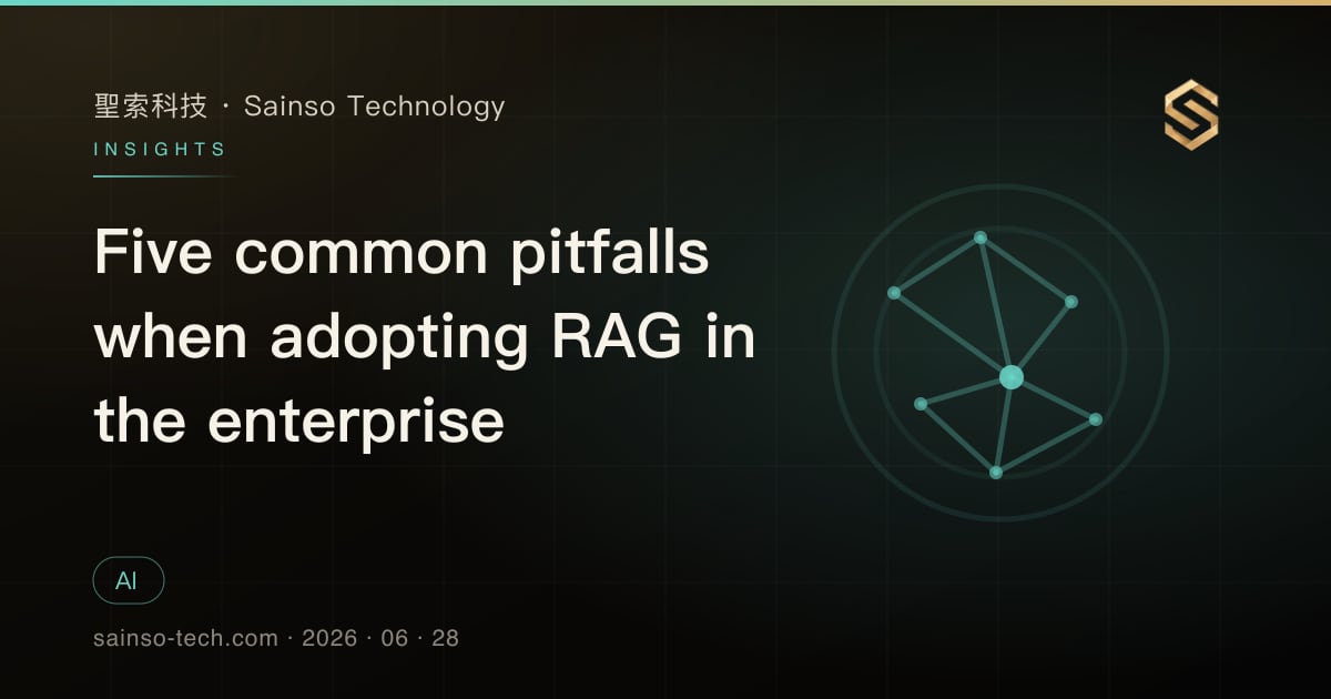 Five common pitfalls when adopting RAG in the enterprise