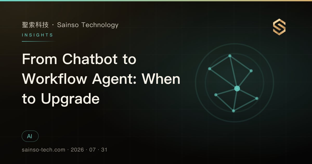 From Chatbot to Workflow Agent: When to Upgrade
