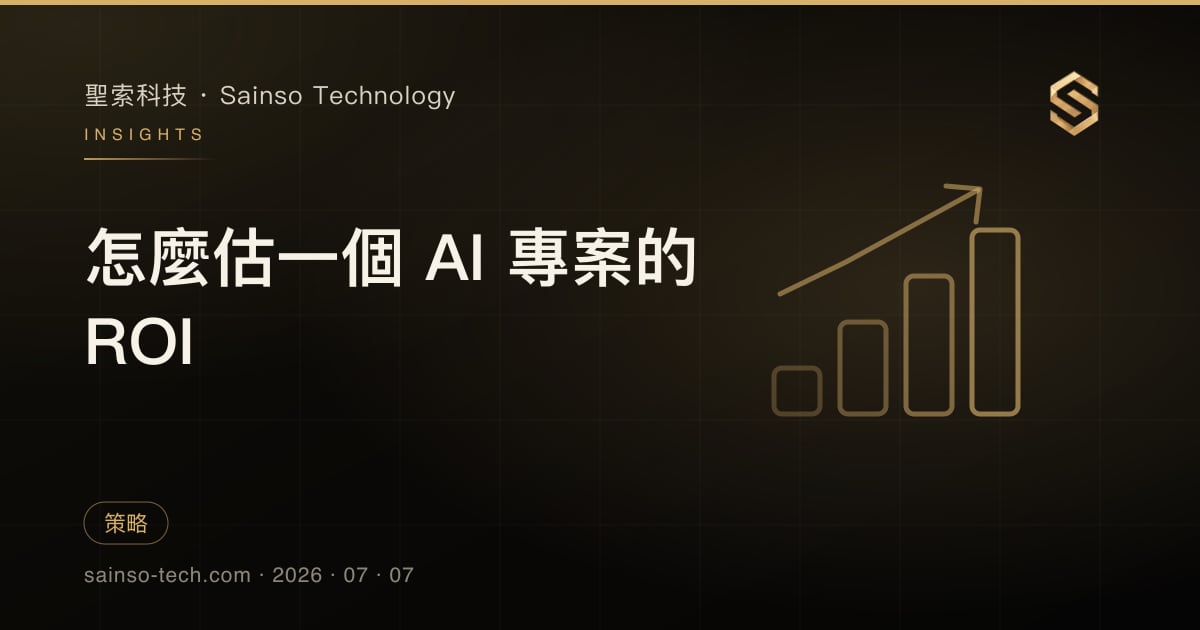 怎麼估一個 AI 專案的 ROI