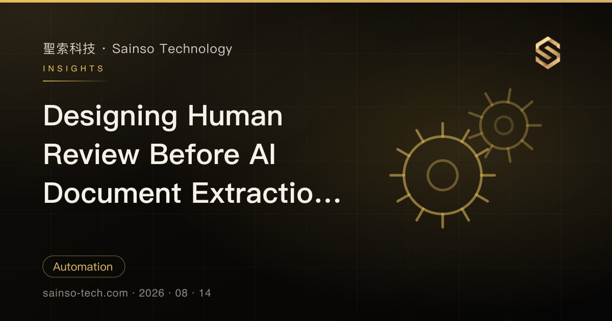 Designing Human Review Before AI Document Extraction Goes Live
