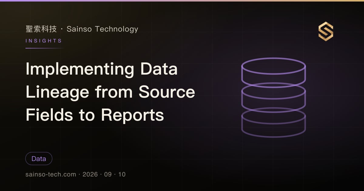 Implementing Data Lineage from Source Fields to Reports