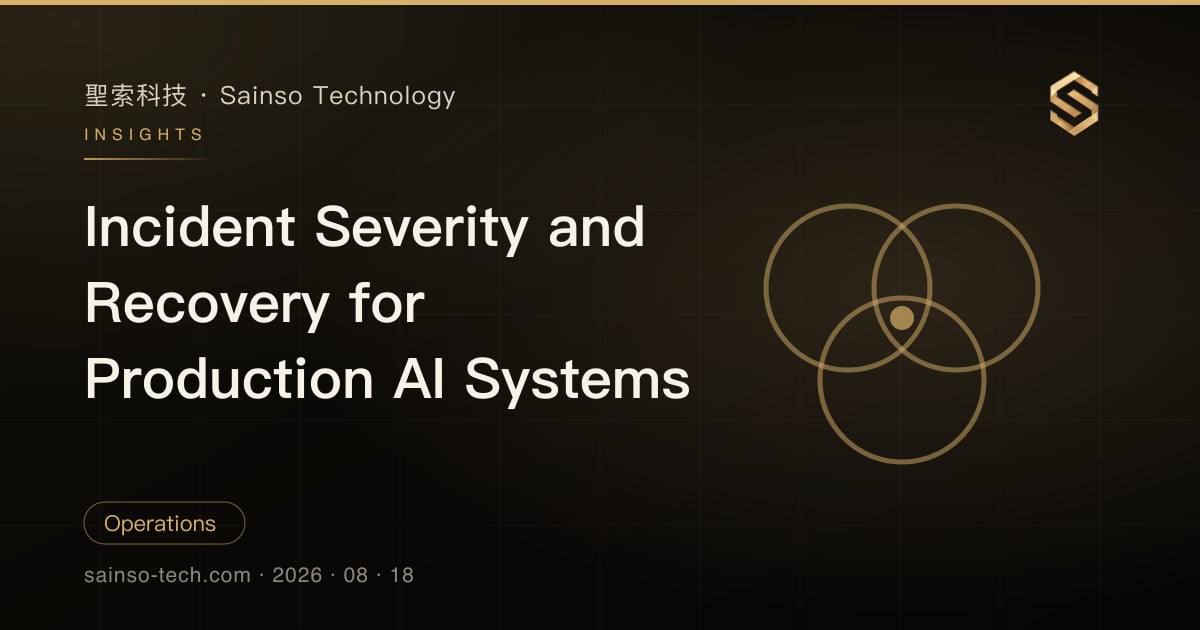Incident Severity and Recovery for Production AI Systems