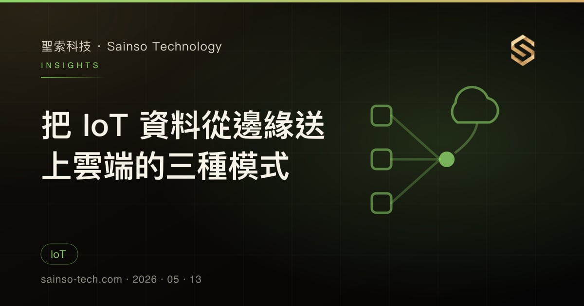 把 IoT 資料從邊緣送上雲端的三種模式