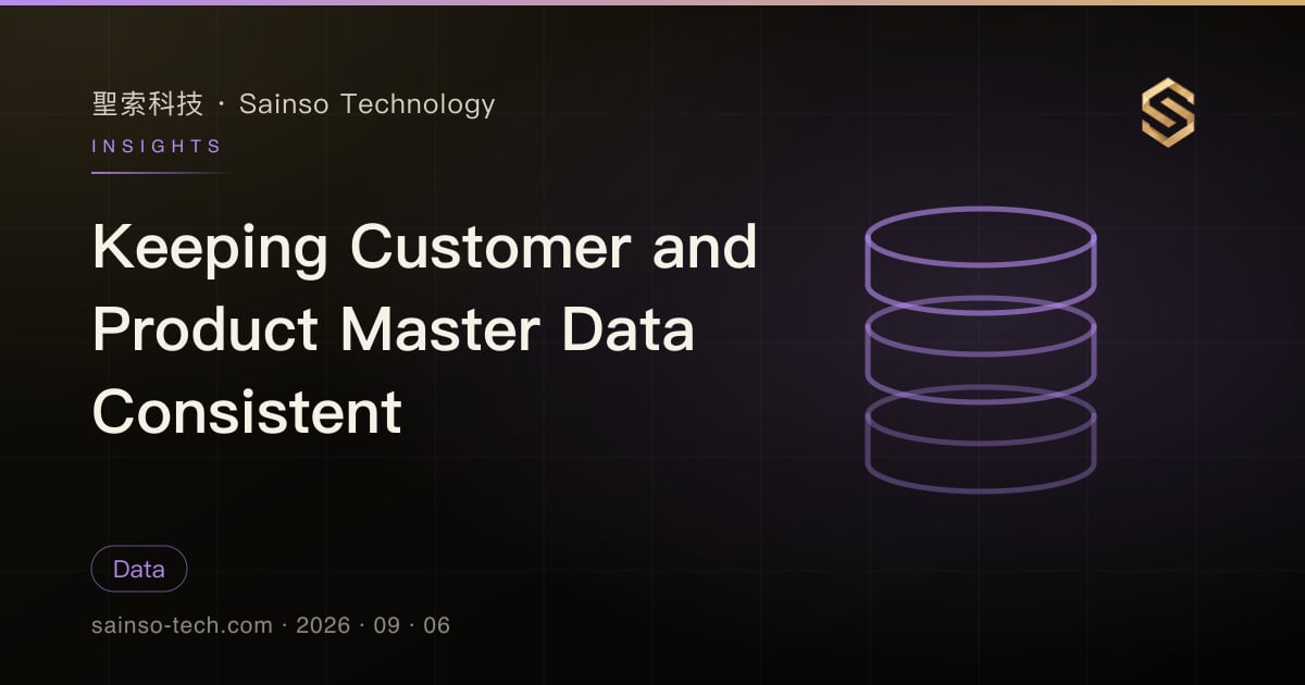 Keeping Customer and Product Master Data Consistent