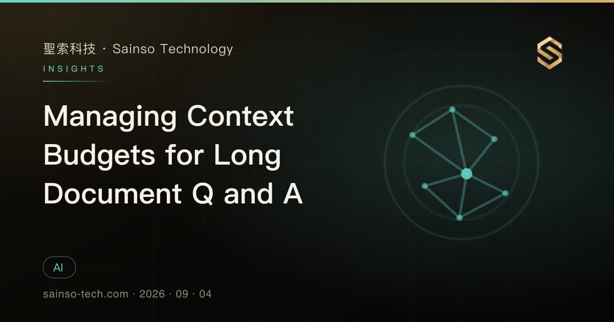 Managing Context Budgets for Long Document Q and A