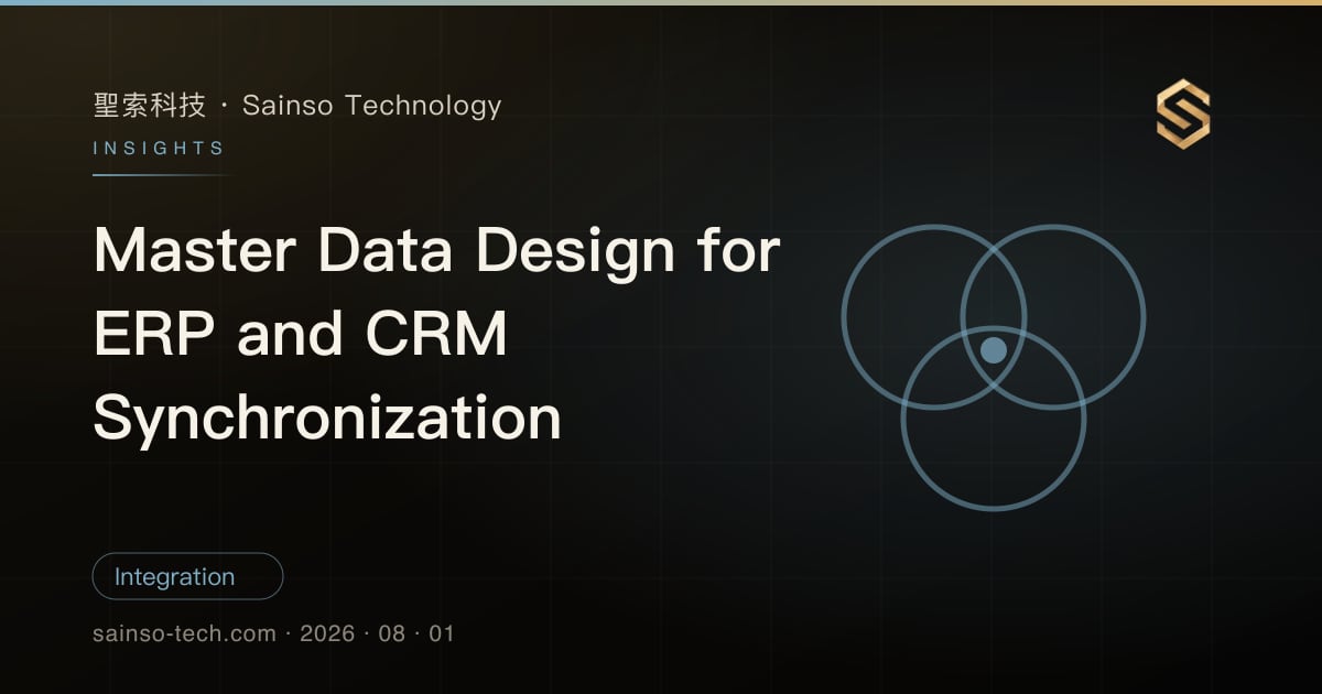 Master Data Design for ERP and CRM Synchronization