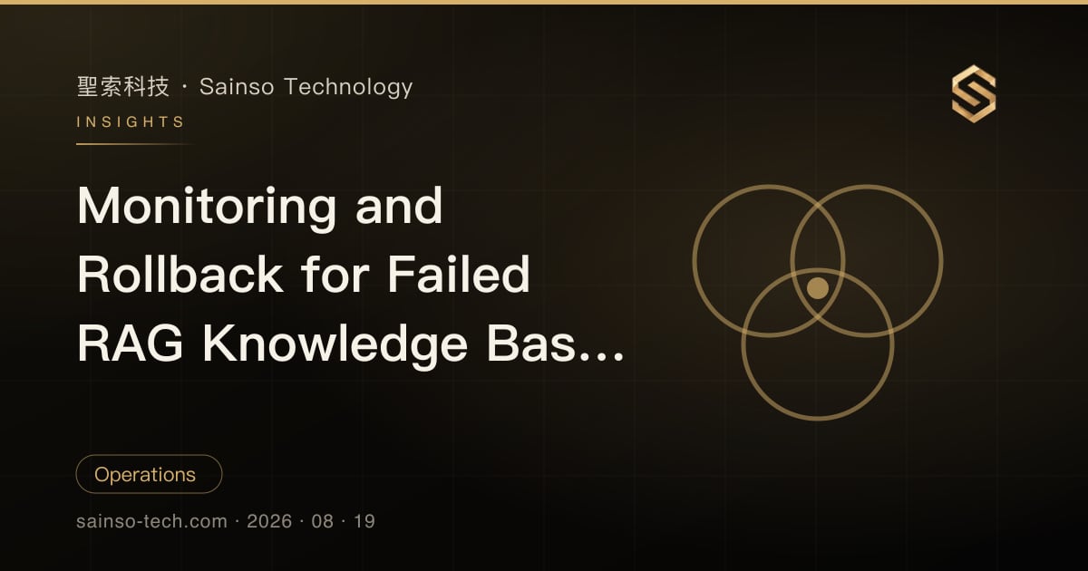 Monitoring and Rollback for Failed RAG Knowledge Base Updates