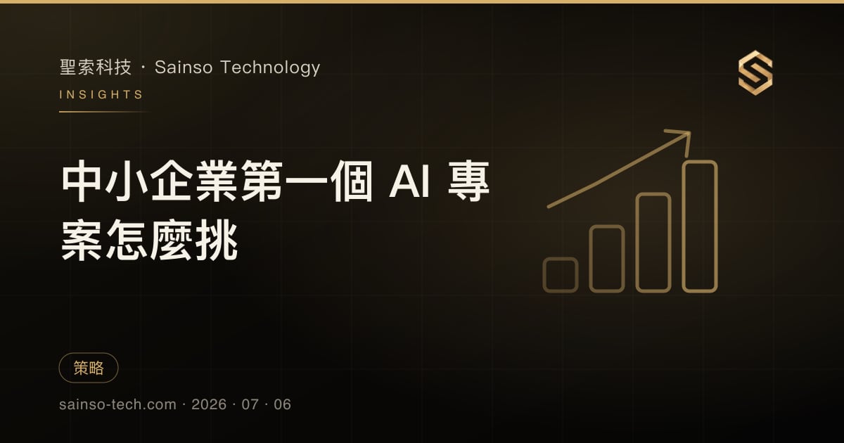 中小企業第一個 AI 專案怎麼挑