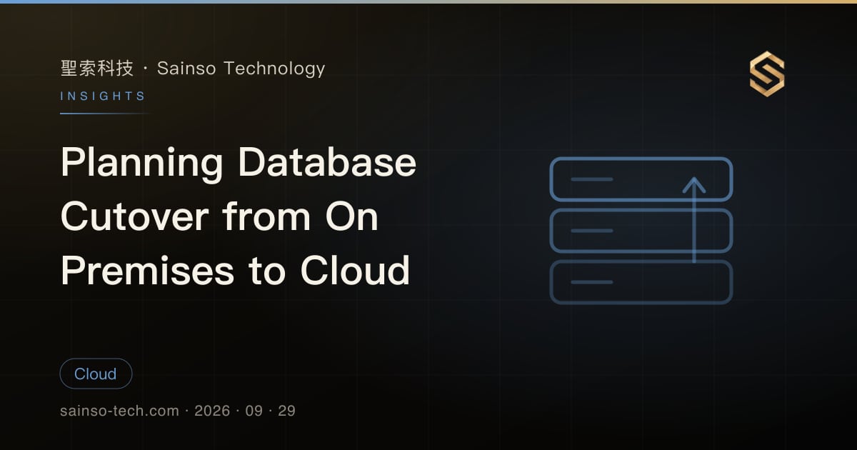Planning Database Cutover from On Premises to Cloud