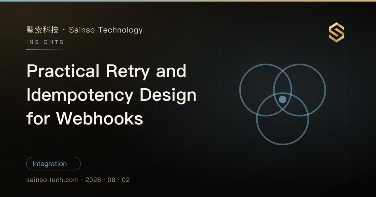 Practical Retry and Idempotency Design for Webhooks