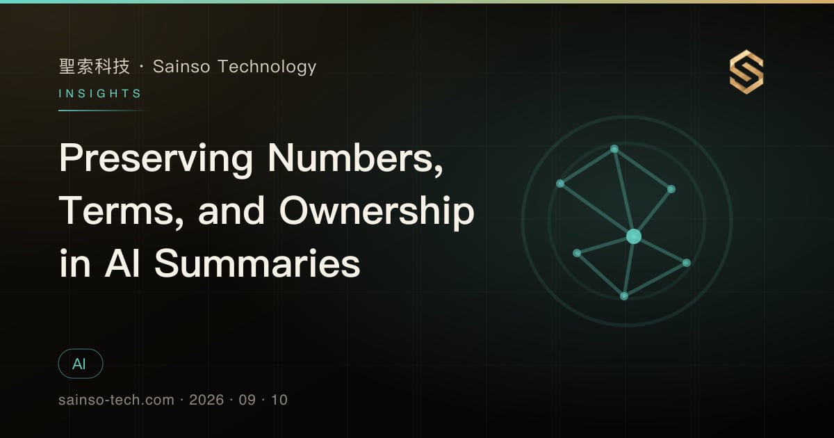 Preserving Numbers, Terms, and Ownership in AI Summaries