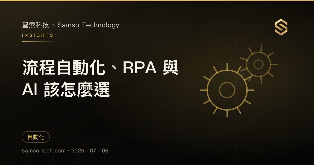 流程自動化、RPA 與 AI 該怎麼選
