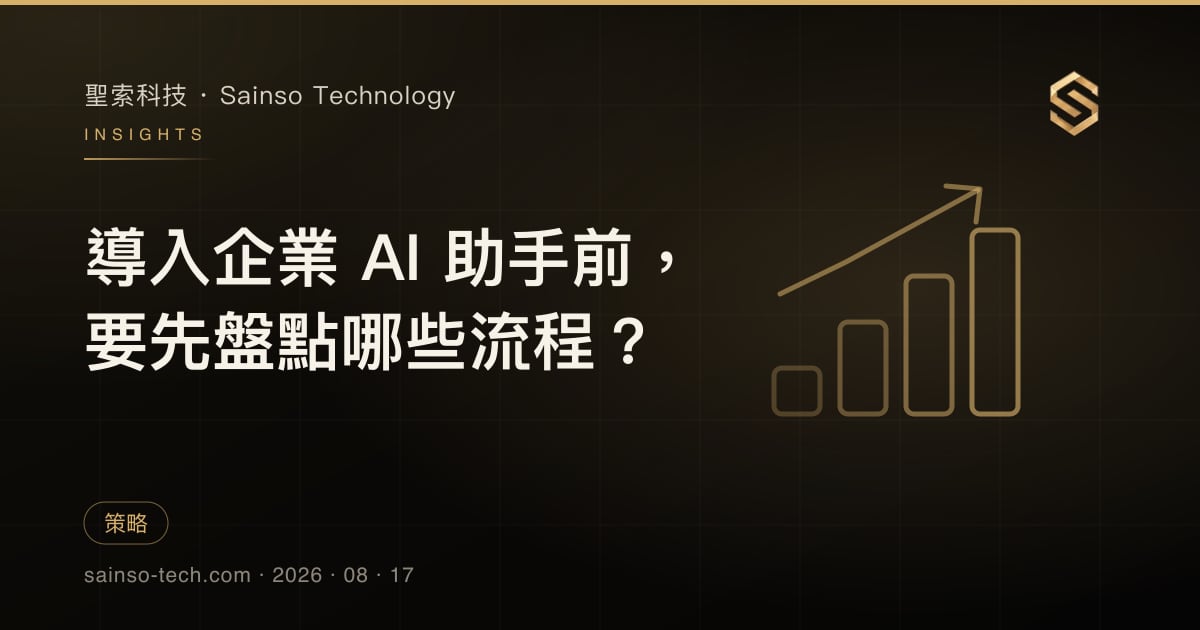 導入企業 AI 助手前，要先盤點哪些流程？