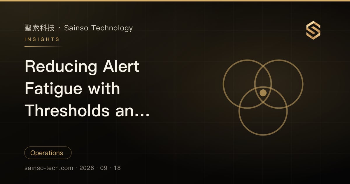Reducing Alert Fatigue with Thresholds and Ownership Routing