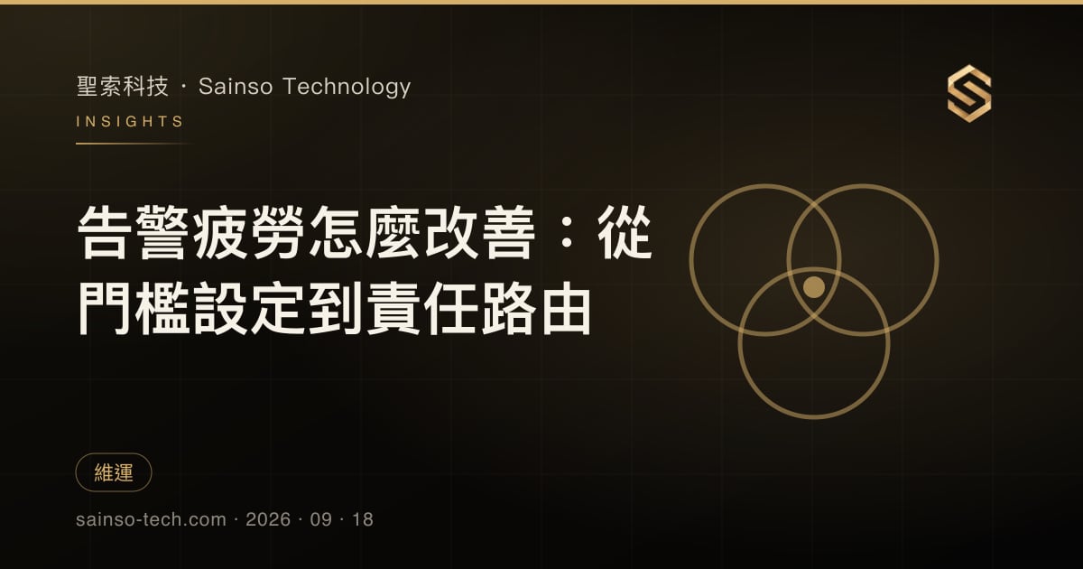 告警疲勞怎麼改善：從門檻設定到責任路由