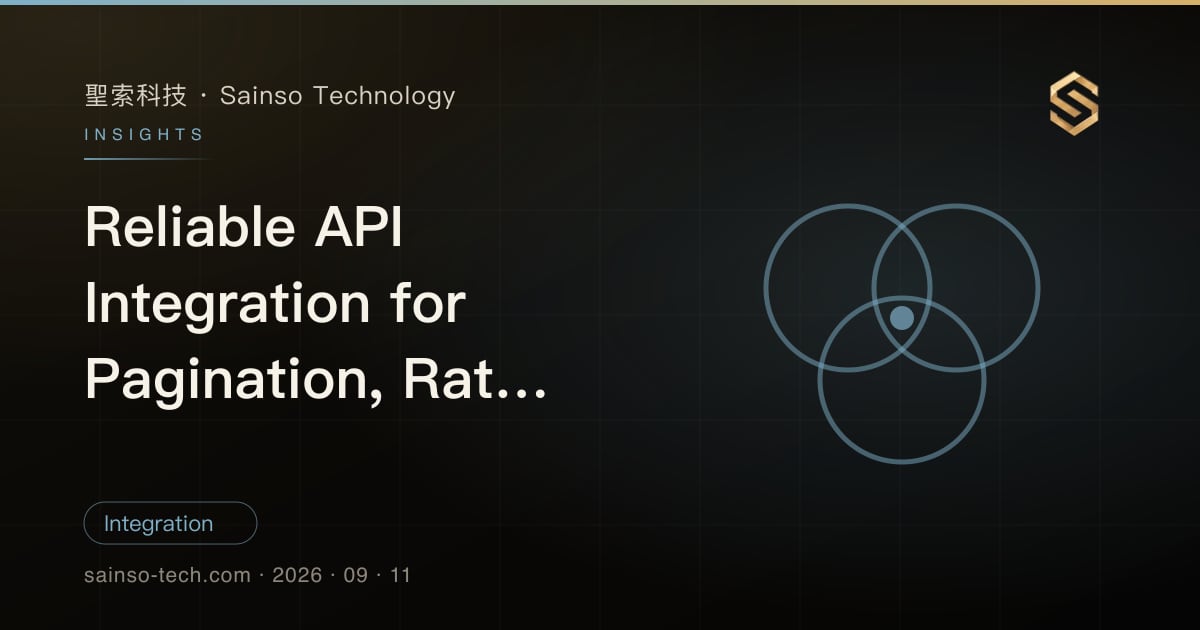 Reliable API Integration for Pagination, Rate Limits, and Bulk Sync