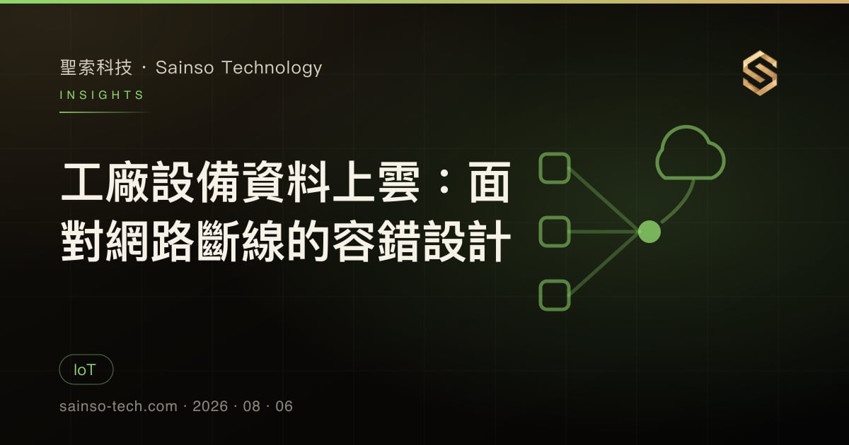 工廠設備資料上雲：面對網路斷線的容錯設計