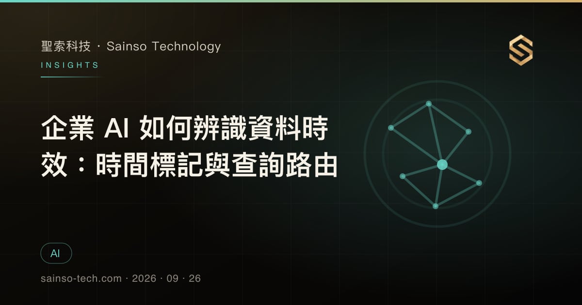 企業 AI 如何辨識資料時效：時間標記與查詢路由