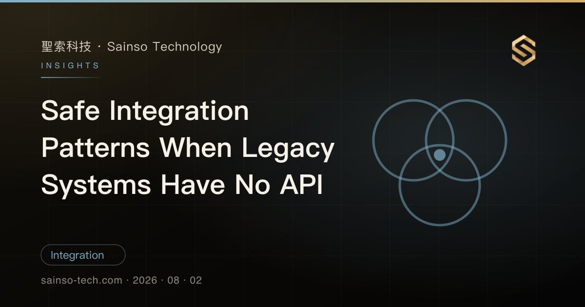 Safe Integration Patterns When Legacy Systems Have No API