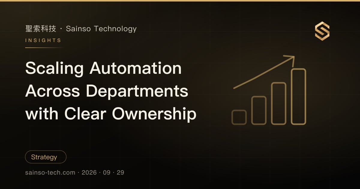 Scaling Automation Across Departments with Clear Ownership