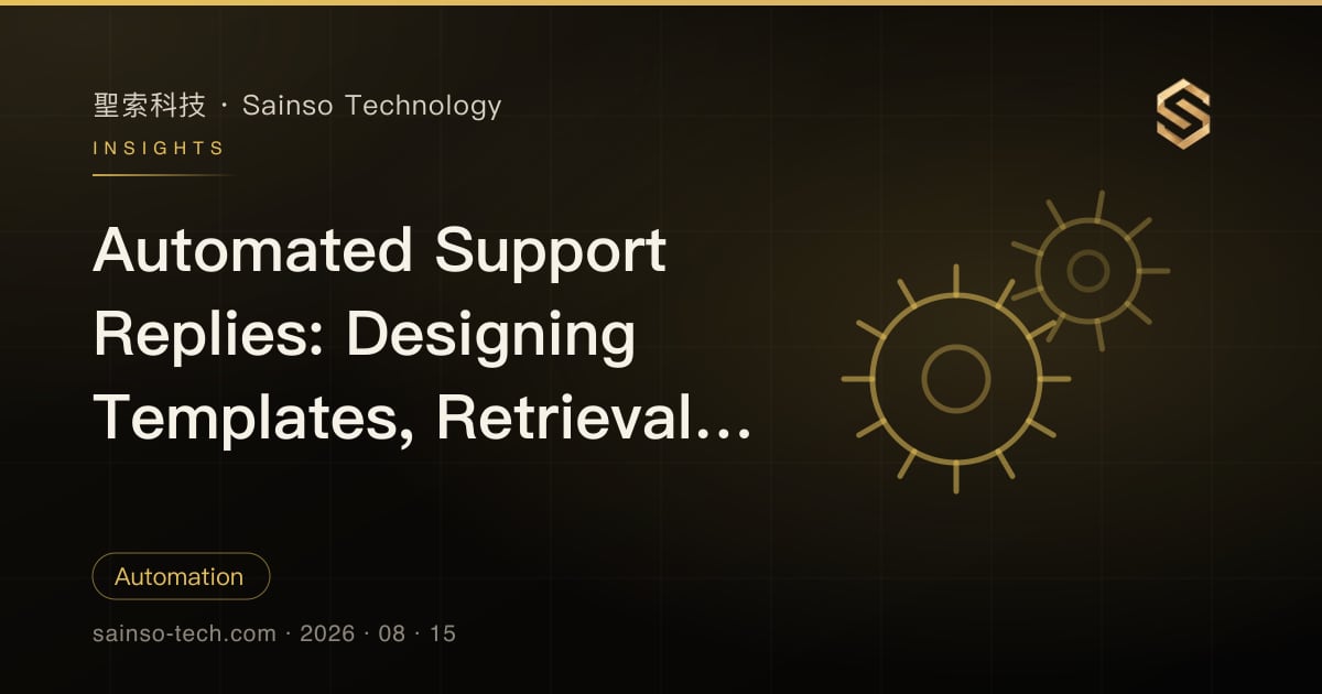 Automated Support Replies: Designing Templates, Retrieval, and Human Confirmation