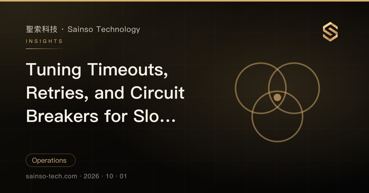 Tuning Timeouts, Retries, and Circuit Breakers for Slow Dependencies