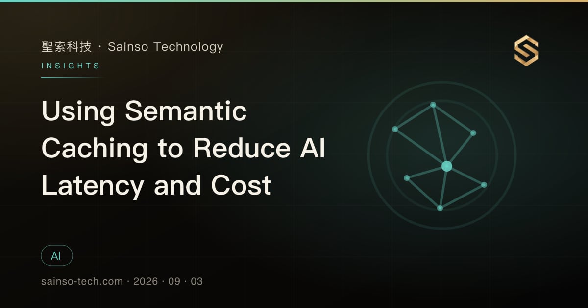 Using Semantic Caching to Reduce AI Latency and Cost